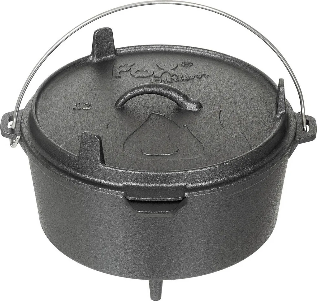 Cocotte en Fonte Dutch Oven 3,8L - Marmite de Campage pour Feu de Camp