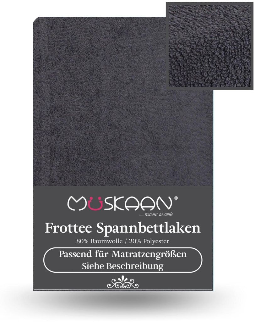 Frottee Spannbettlaken 180x200 cm - 200x200 cm Produktbild 