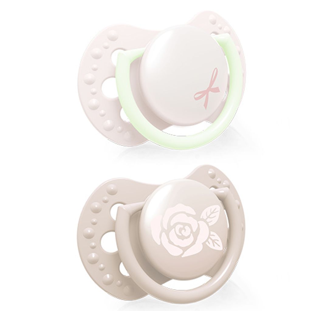 LOVI Schnuller Silikon dynamisch Baby Shower Girl 0-2 m 2 St. 22/900girl