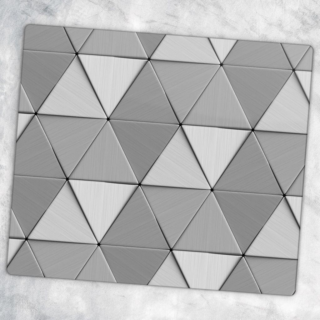 Glas-Herdabdeckplatten Glaskeramikkochfeld-Abdeckung Spritzschutz Glas 60 cm x 52 cm - Geometrische Muster