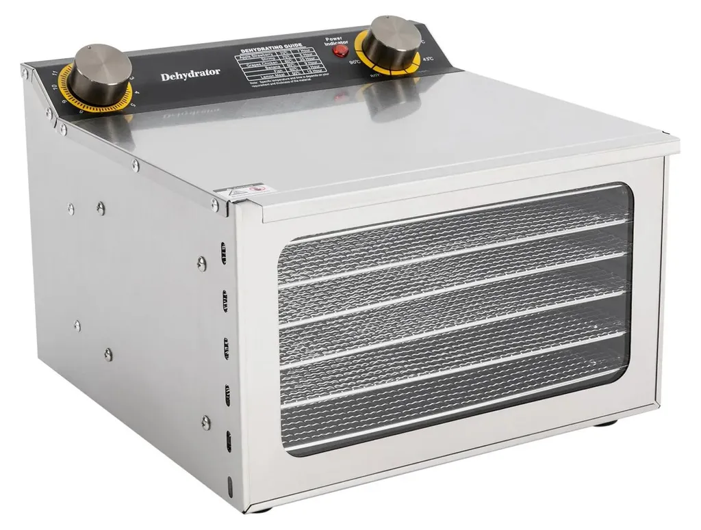 Machine à sécher les fruits et légumes 400W Inox avec 6 plateaux amovibles