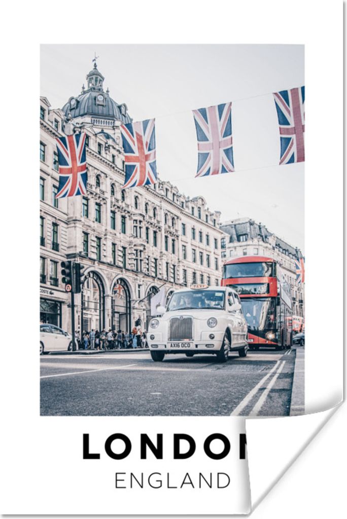 MuchoWow Poster England - London - Flagge 20x30 cm - Papierdruck