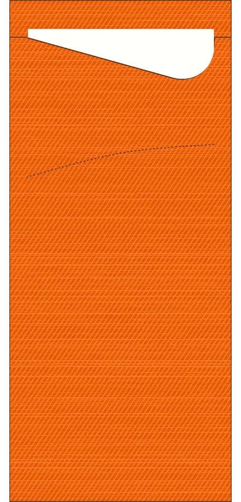 5x Sacchetto Zelltuch 190 x 85 mm Sun Orange/weiß | Packung (100 Stück)