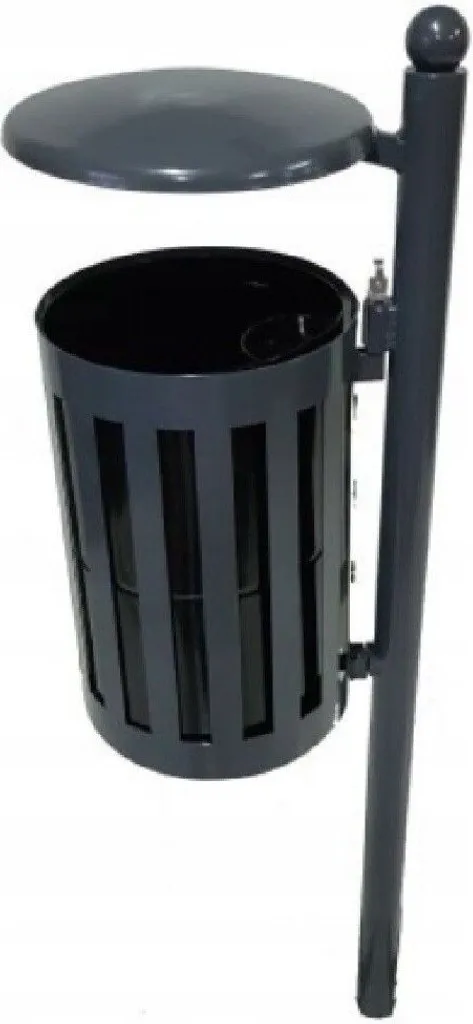 Collecteur de Déchets Extérieur 9564 en Métal pour Jardin et Voirie