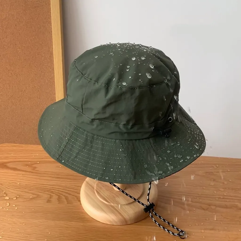 Cappello da Sole INF Verde Erba Tesa Larga - Ideale per Trekking e Pesca - 5