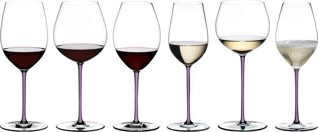 RIEDEL 4900/28V FATTO A MANO Champagner/Weinglas - Stiel VIOLETT