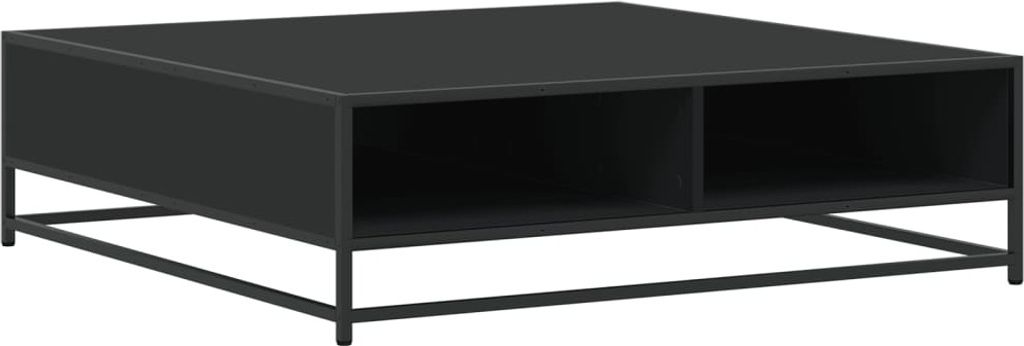 Couchtisch Schwarz 100x100x30 cm Holzwerkstoff und Metall