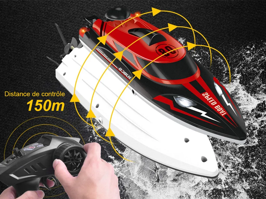 Bateau Télécommandé Rapide pour Enfant TechKidz SpeedBoat 2.4Ghz Pro
