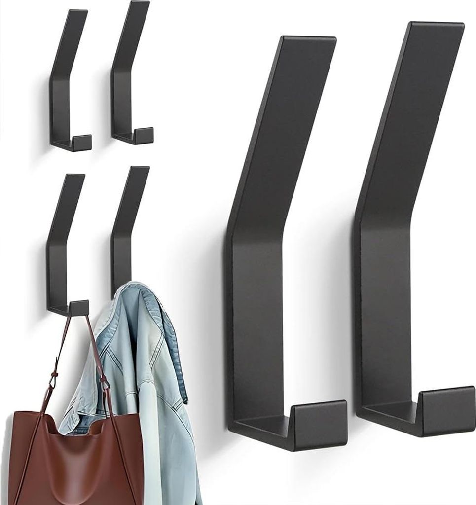 Kleiderhaken Set von 4 zur Wandmontage, Unsichtbares und Modernes Design für Verschiedene Anwendungen