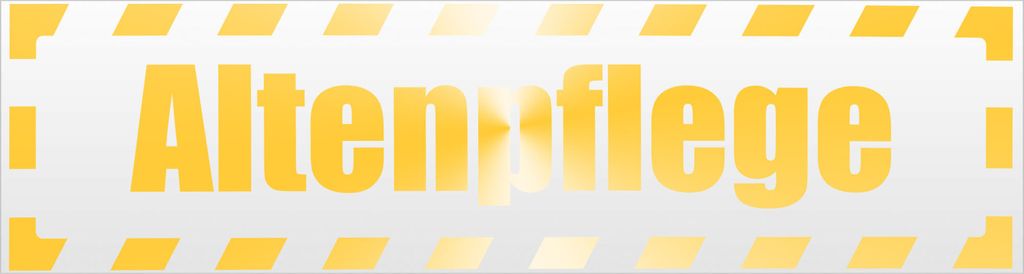 Kiwistar Altenpflege gestreift Magnetschild Schild magnetisch - 45cm Gelb - reflektierend - Magnetfolie für Auto PKW Kfz