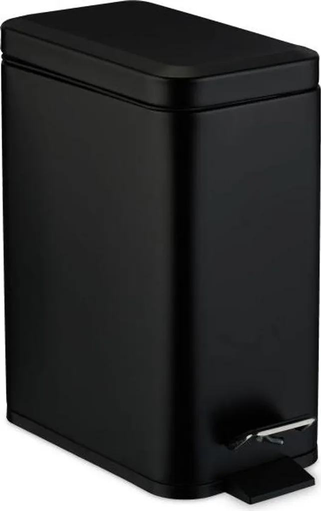 Pattumiera Bagno 5L Design Soft-Close - Acciaio Satinato Anti-impronta