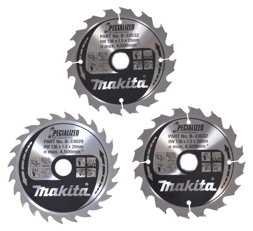 Makita B-33897, Drewno, 13,6 cm, 2 cm, 1,5 mm, 3 szt. Zdjęcie produktu 