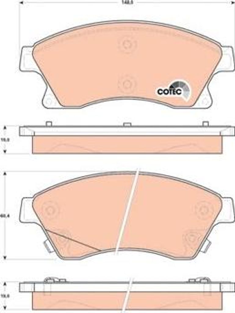 TRW GDB1843 Bremsbelagsatz, Scheibenbremse OE 13301207 kompatibel mit Aveo, Cruze, Astra J