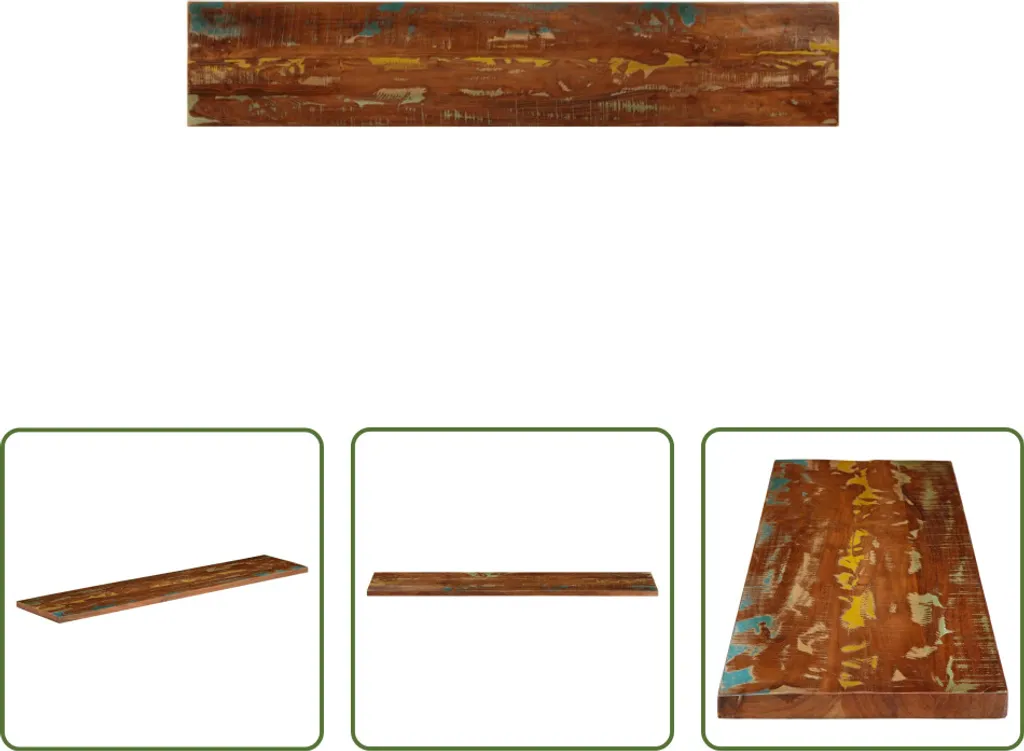 Tavola in Legno Massiccio Antico 160x20x3,8 cm per Tavolo e Fai da Te