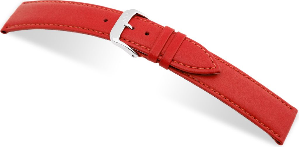Happel Lederband Arezzo 16mm rot, glatt
