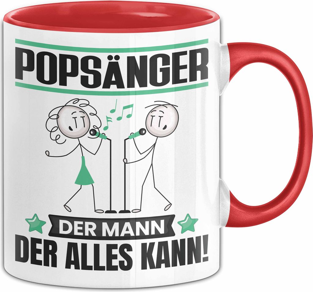 Popsänger Tasse Geschenk für Popsänger Der Mann Der Alles Produktbild 