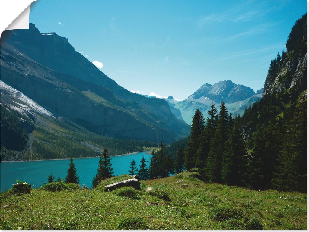 ARTland Poster Blick auf den Oeschinensee Größe: 40x30 cm