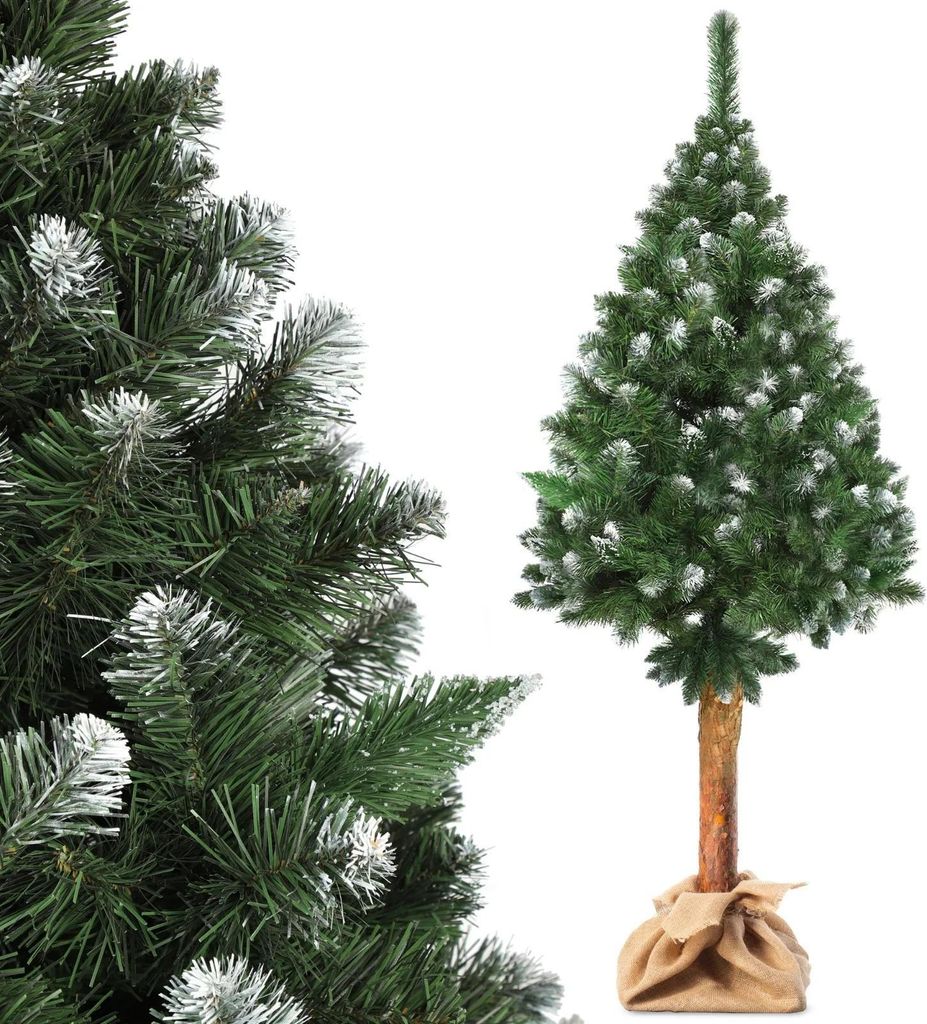 Künstlicher Weihnachtsbaum - Ohne Beleuchtung - Naturgetreue Nadeln - Stabiler Standfuß - Grün