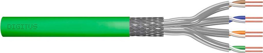 Installation cable DIGITUS cat.8.2 S/FTP Dca AWG 22/1 LSOH 50m green reel