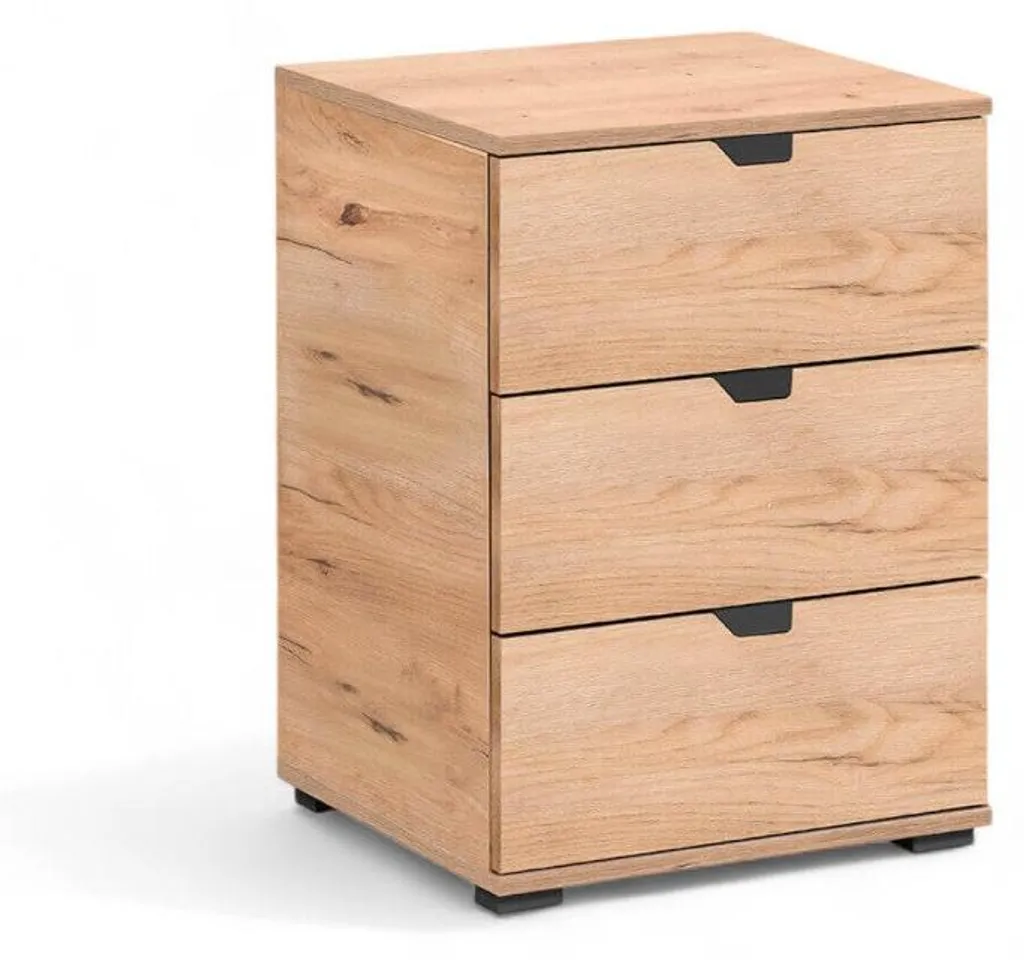 Table de chevet artisanale chêne clair - Finition bilaminée durable