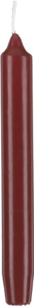 Leuchterkerzen, Tafelkerzen, Haushaltskerzen Rotbraun Burgundy, 250 x Ø 25 mm, 12 Stück