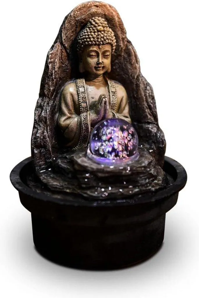 Petite fontaine de salon relaxante avec LED pour bureau ou méditation