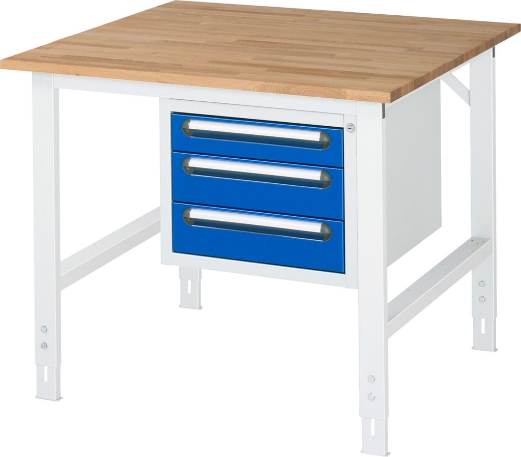 Rau Arbeitstisch Tom höhenverstellbar KM04, B1000 xT1000xH760-1080mm, B-Platte-25mm