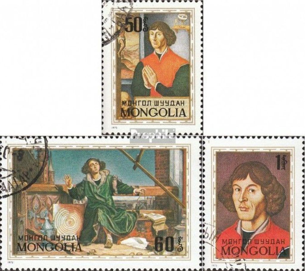 Briefmarken Mongolei 1973 Mi 774-776 (kompl.Ausg.) Produktbild 