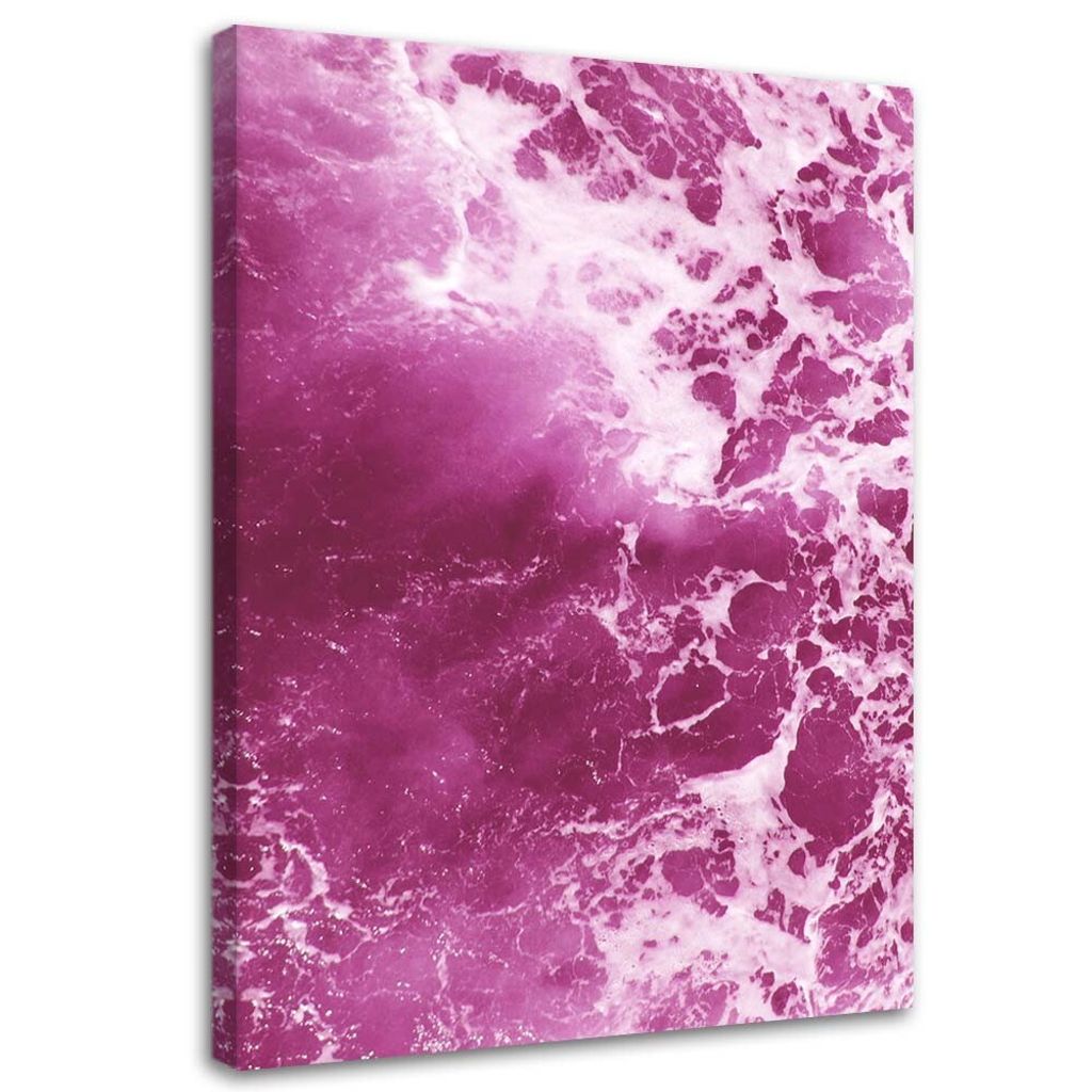 Leinwandbild rosa wellen 60x90 cm Feeby rosa wandbild bereit zum aufhängen