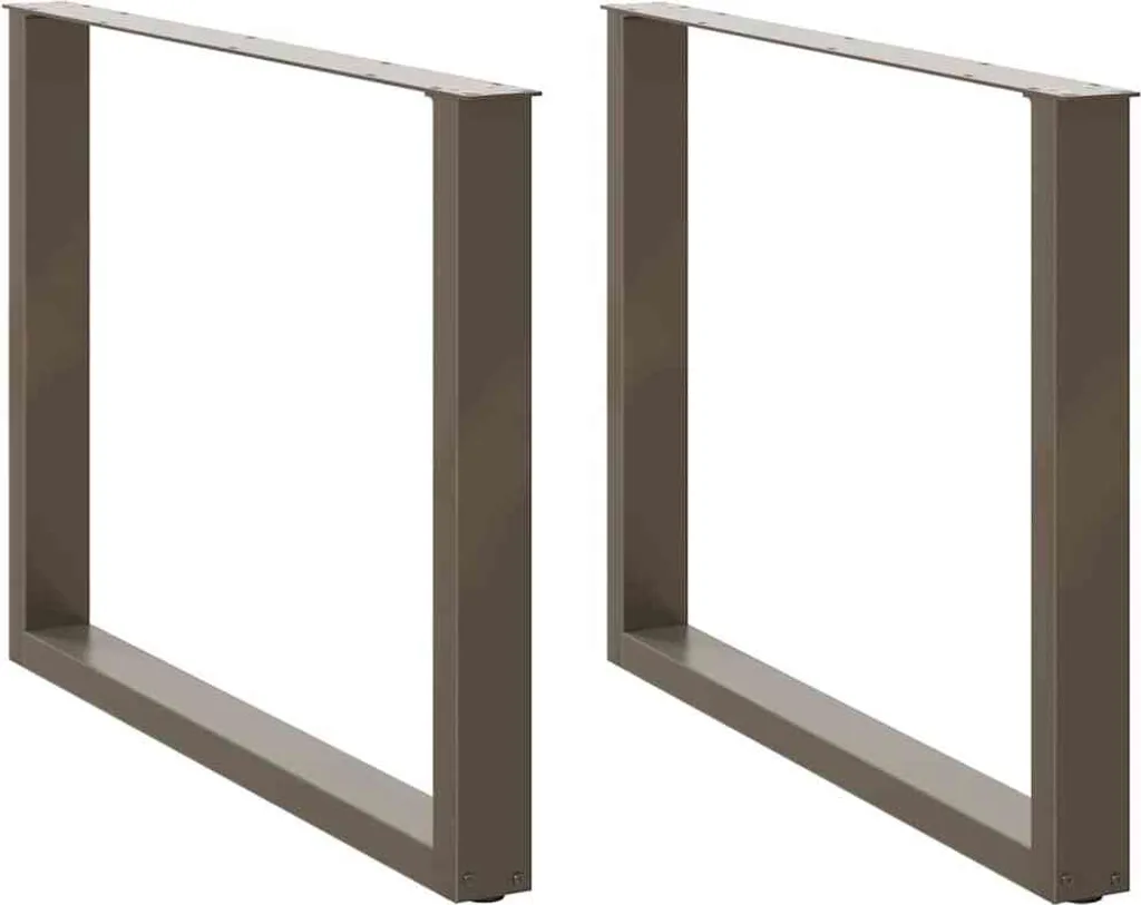 Set 2 Gambe Tavolo Acciaio 100x73 cm - Supporto Design per Tavoli Pranzo