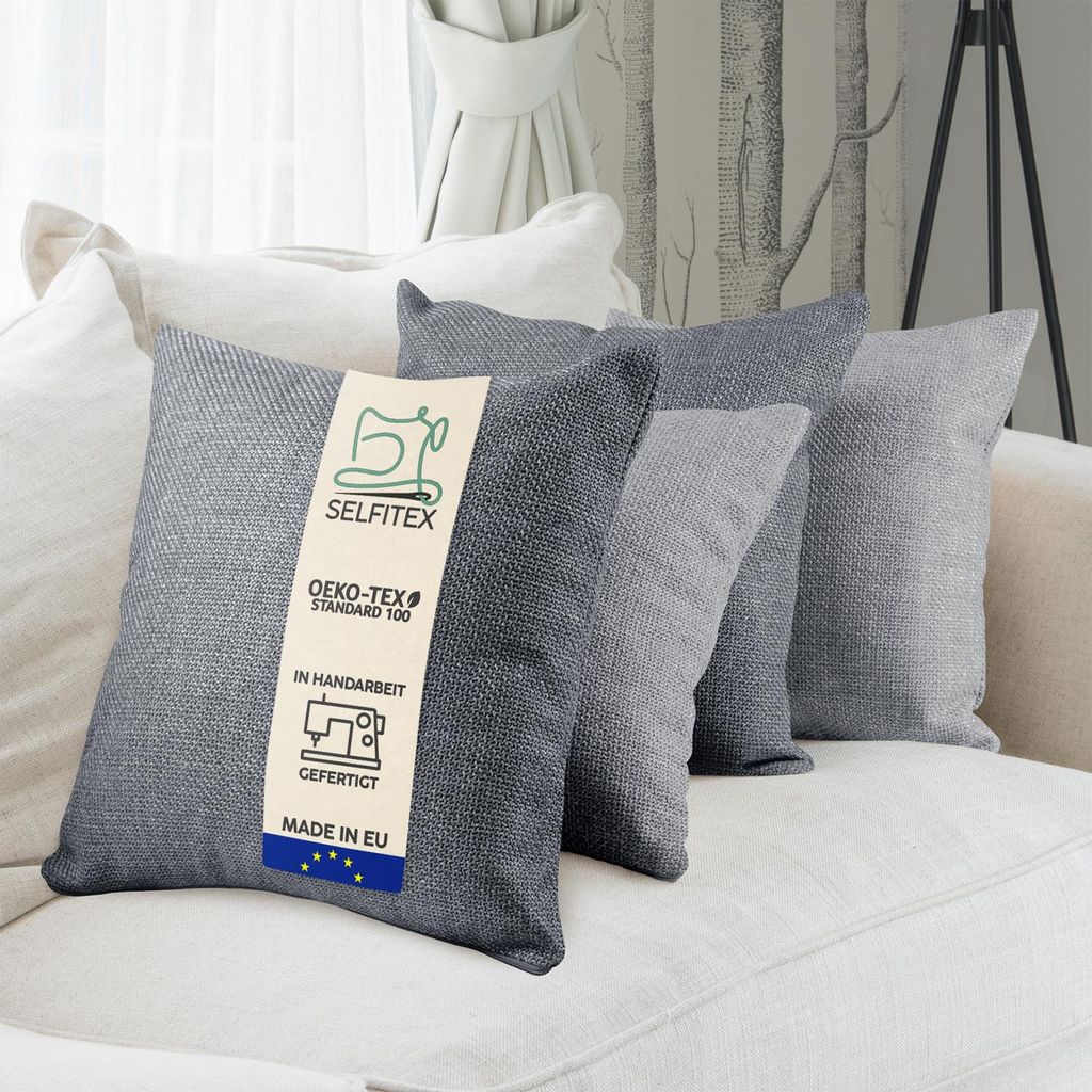 Selfitex Sofakissen, 40x40 4er Set mit Füllung und Bezug, Produktbild 