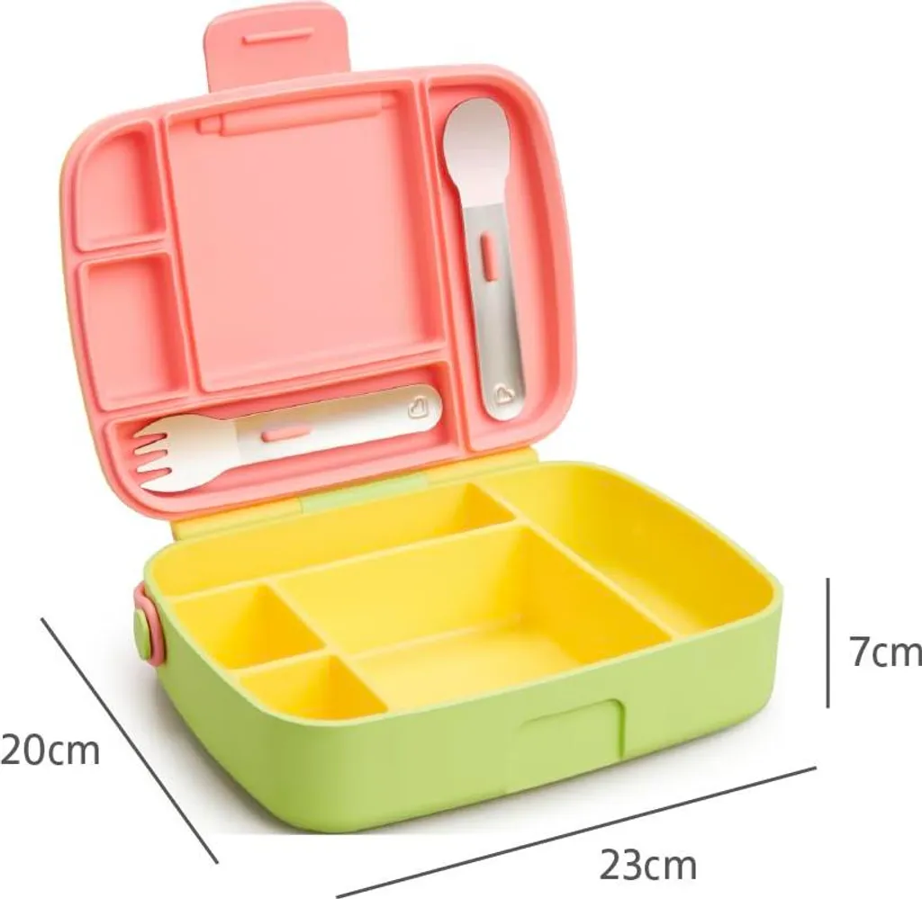 Munchkin Lunch Box Ergonomica 5 Scomparti | Kit Pranzo Completo Inox - 16