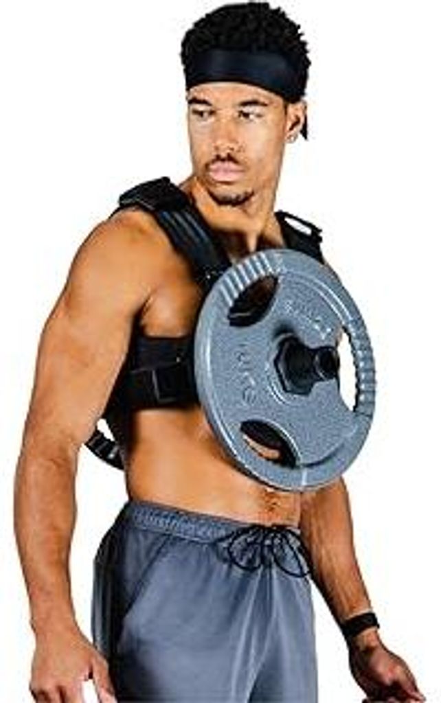 GEWICHTSWESTE FÜR HANTELSCHEIBEN 50 mm - Verstellbare Trainingsweste für Calisthenics, Krafttraining, CrossFit und Gym, Hochwertige Weight Vest f...