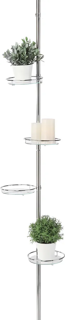 Étagère à fleurs sans perçage télescopique - Solution pour petits coins