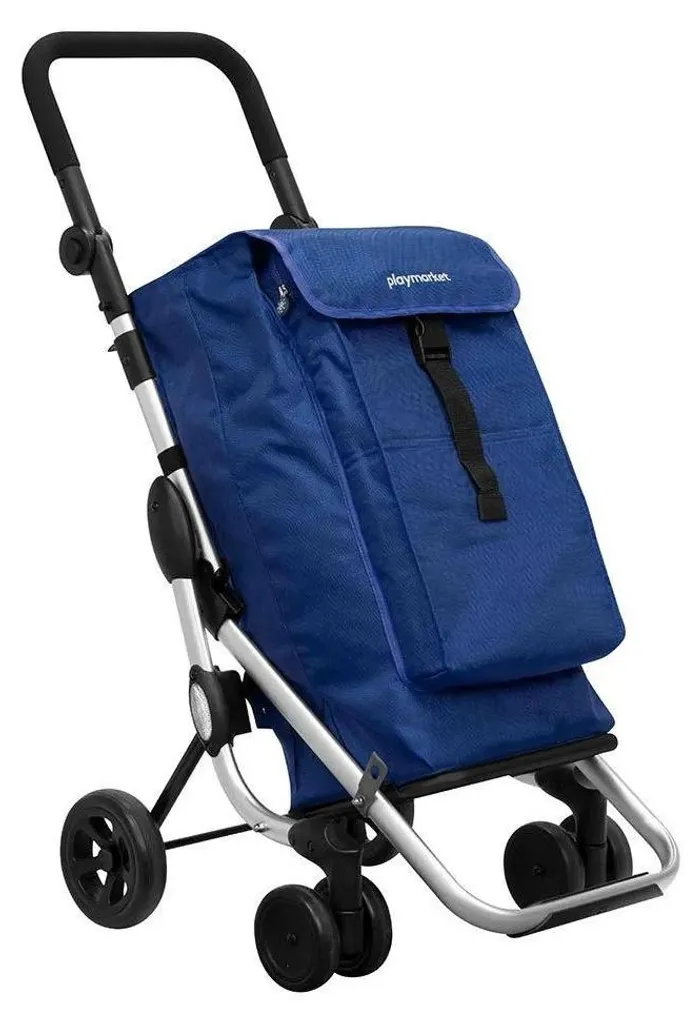 Poussette de Marché Playmarket Go Up Basic Navy 4 Roues de 49.5 L - 3