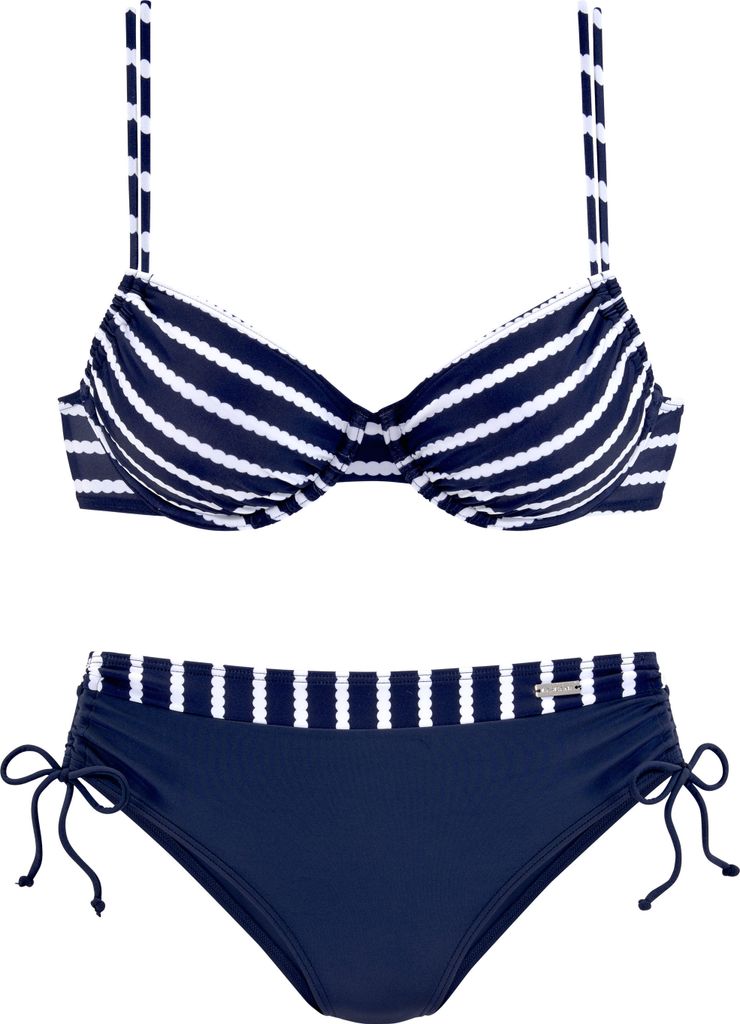 LASCANA Bügel-Bikini marine-weiß Größe 38 Cup B