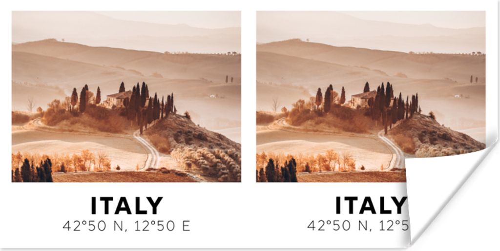 MuchoWow Poster Italien - Toskana - Landschaft 150x75 cm - ohne Rahmen