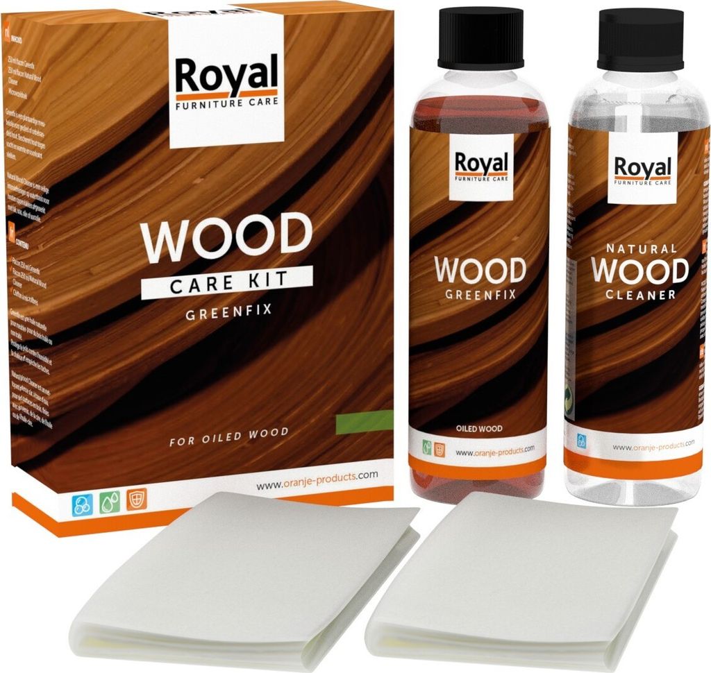 Royal Greenfix Wood Care Kit + Cleaner 2x250ml