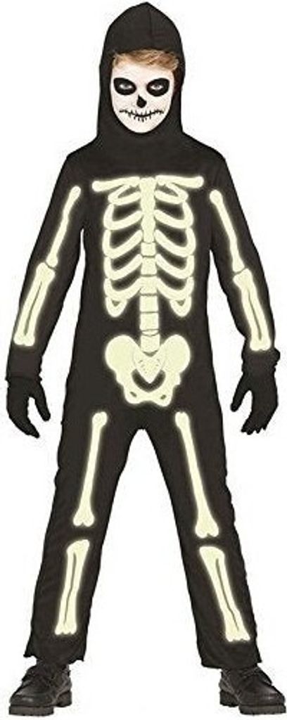 Skelett Kostüm Set Für Halloween – Inklusive Maske & Handschuhen Für Gruseligen Cosplay-Spaß