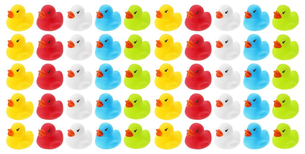 50er WELLGRO Badeenten Set – Gummienten Rubber Ducks für Produktbild 