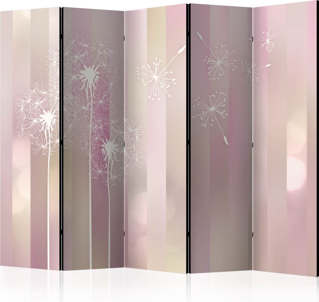 Akusticher Raumteiler Pusteblumen Foto Paravent 225x172 cm beidseitig auf Vlies-Leinwand bedruckt Akustikschaum Trennwand Spanische Wand Sichtschut...