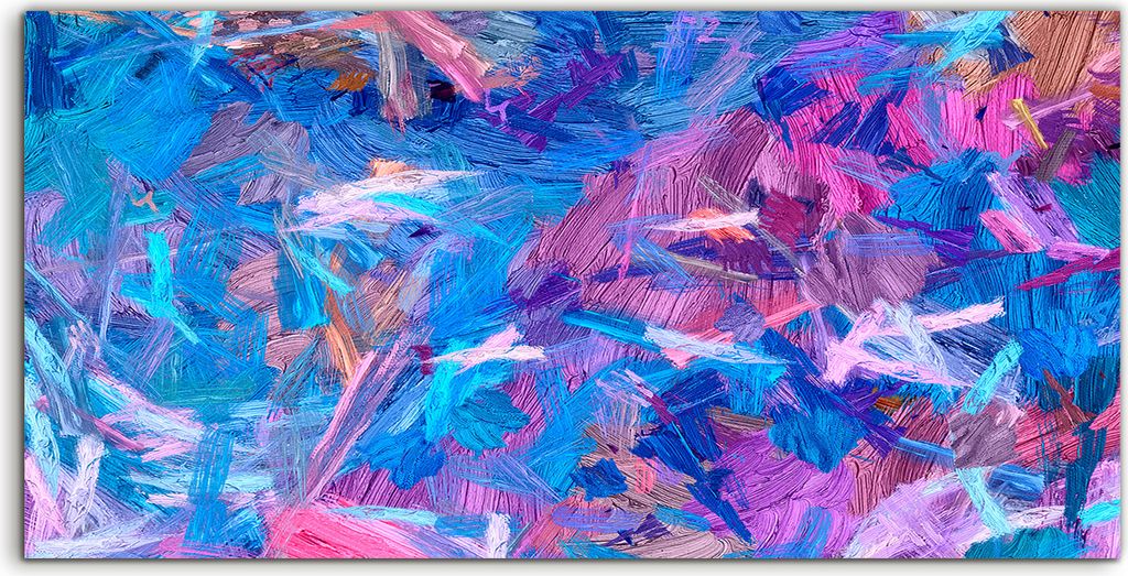 Coloray Acrylbild 120x60 Wandbild Acrylbilder Abstrakte Streifen Digitales Malerei