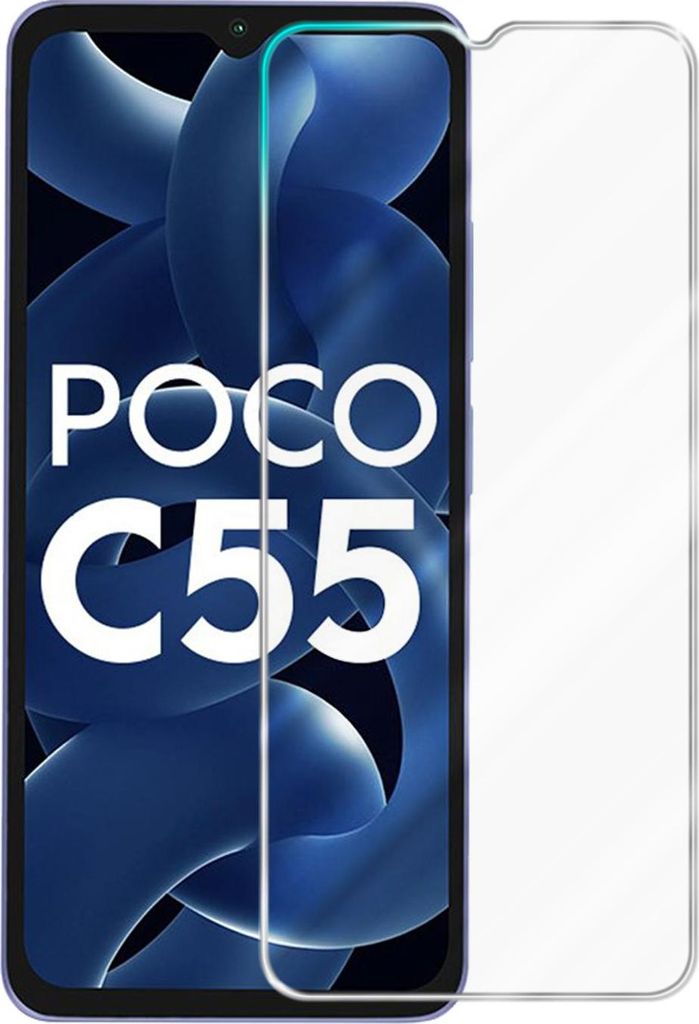 Cadorabo 3x Schutzfolie für Xiaomi Poco C55 in KRISTALL KLAR Gehärtetes Tempered Display-Schutzglas Panzerfolie