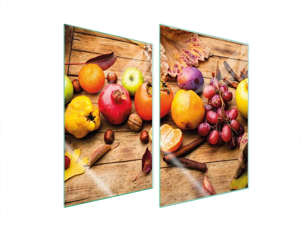 Piastre coprifornelli 2 pezzi 35x52 coprifornelli in ceramica tagliere in vetro frutta colorata