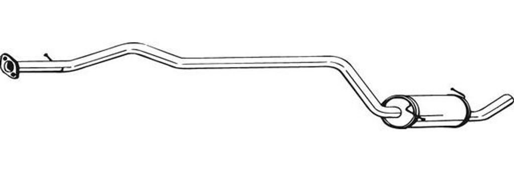 BOSAL 286-247 Mittelschalldämpfer OE 1003545 kompatibel mit Fiesta