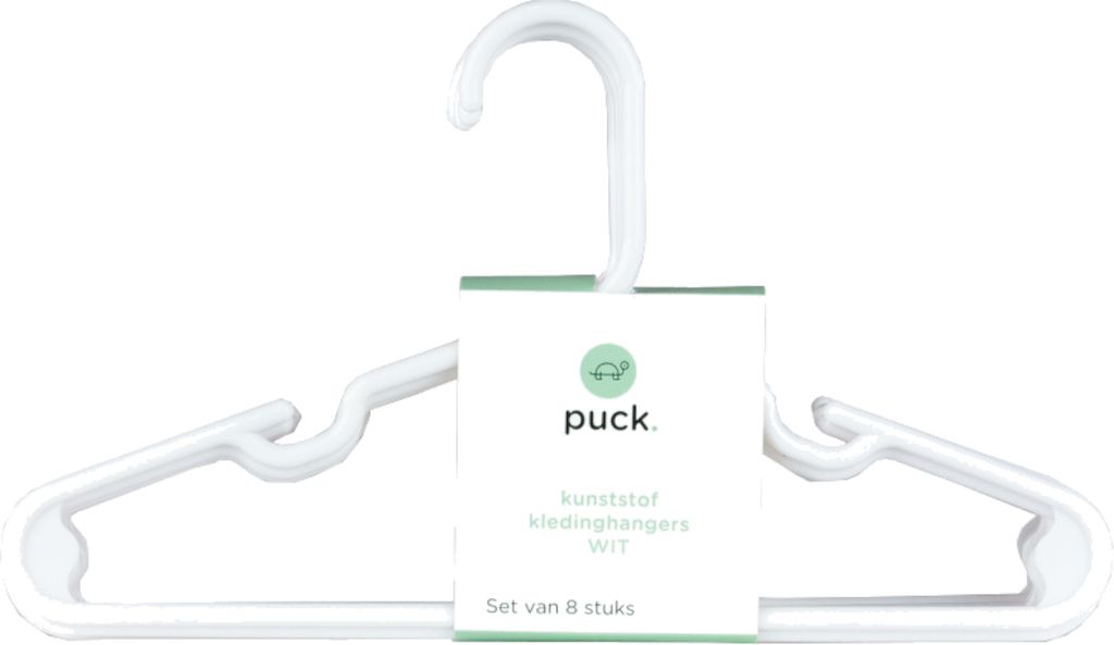 Puck Kleiderbügel - 8 Stück - Weiß
