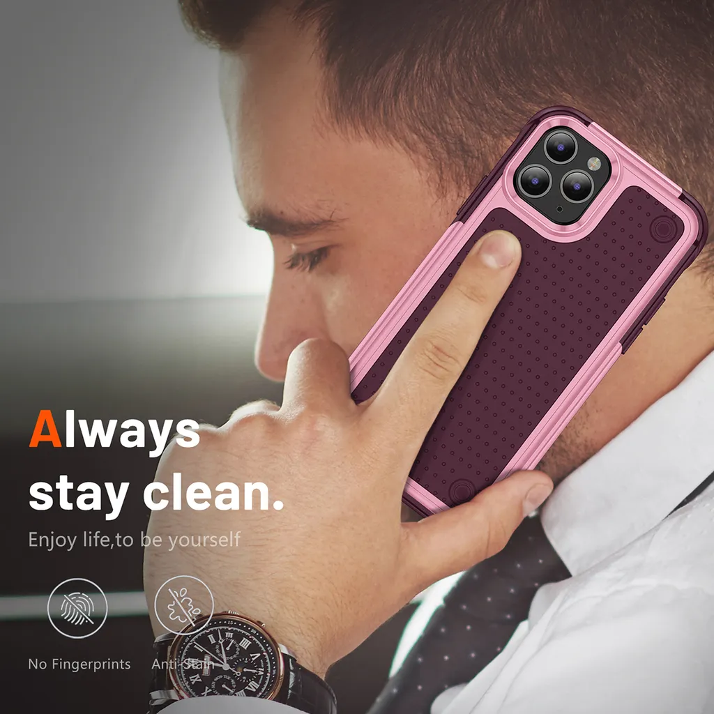 Cover Ibrida iPhone 11 Pro Max Rosa Rosso - Design Sicuro - 8