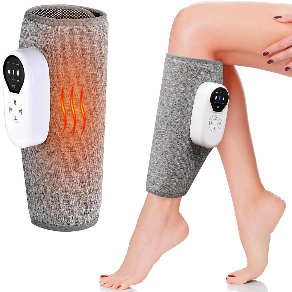 MODFU Beinmassagegerät, Beinmassagegerät mit Wärmefunktion, Luftdruck-Massager für Waden, Elektrisches Wadenmassagegerät, Shiatsu Beinmassage,...
