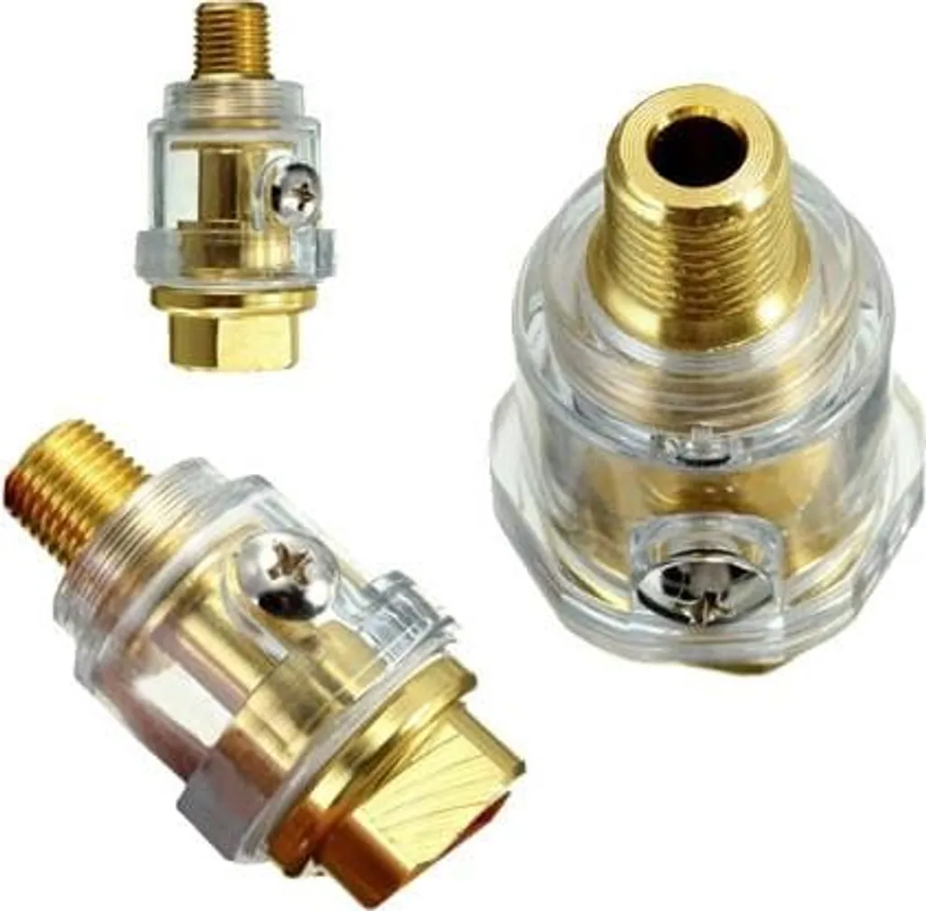 Mini oliatore a foro passante 1/4" argento