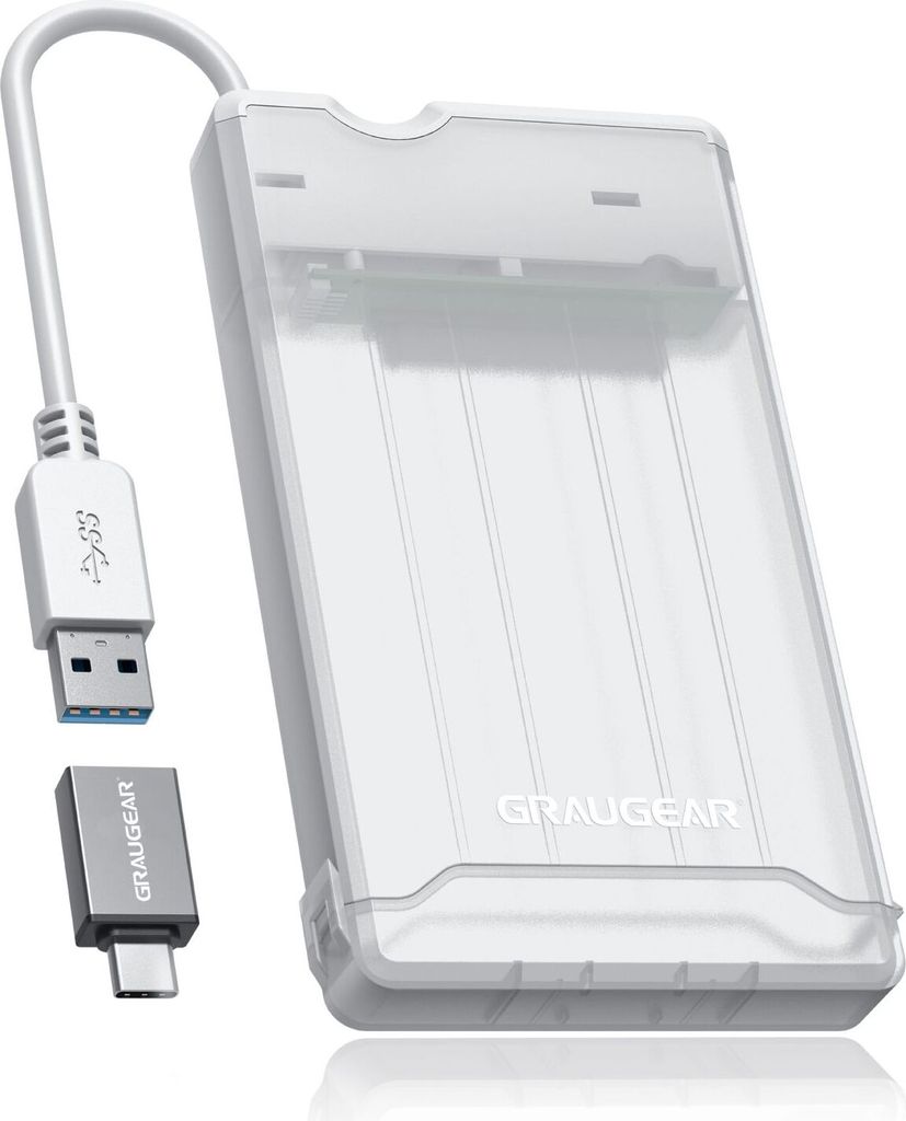 GRAUGEAR externes Festpl.Gehäuse 2,5"HDD/SSD USB 3.2 Alu